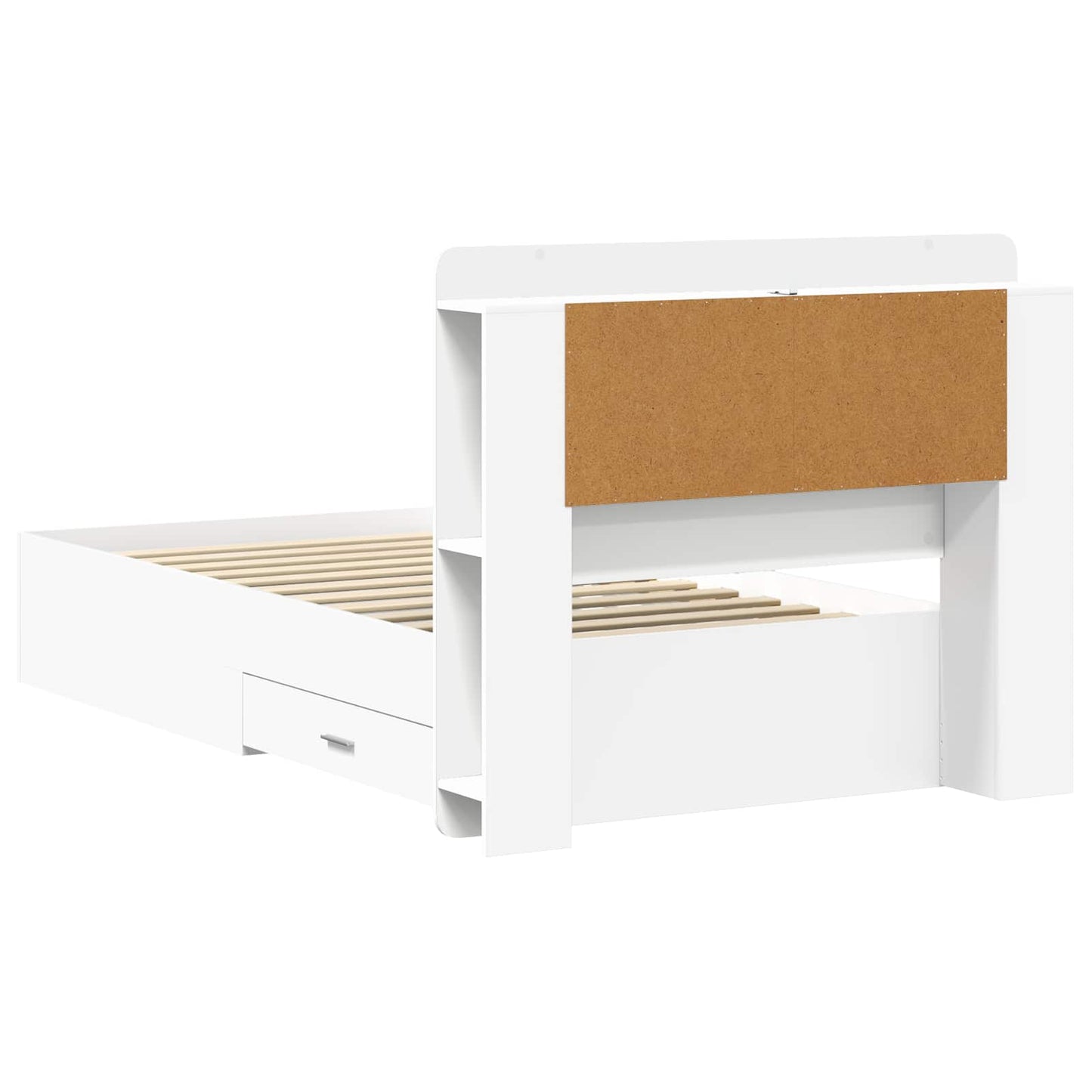 Telaio del letto con storage con testiera Bianco 80 x 200 cm | homemem39