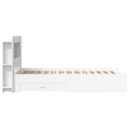 Telaio del letto con storage con testiera Bianco 80 x 200 cm | homemem39