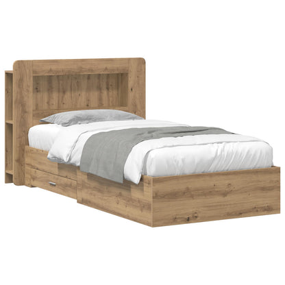 Telaio del letto con storage Rovere Artigianale 90 x 190 cm | homemem39