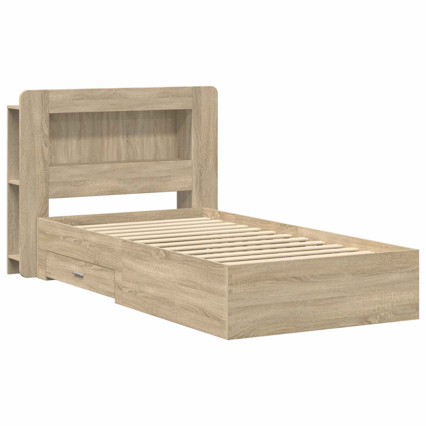 Telaio del letto con storage Rovere Sonoma 90 x 190 cm | homemem39