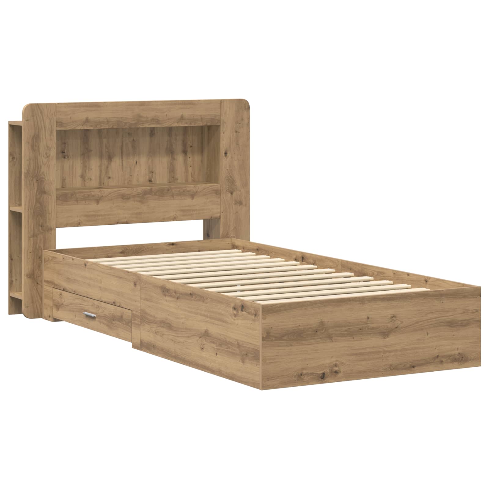 Telaio del letto con storage Rovere Artigianale 100 x 200 cm | homemem39
