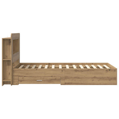 Telaio del letto con storage Rovere Artigianale 100 x 200 cm | homemem39