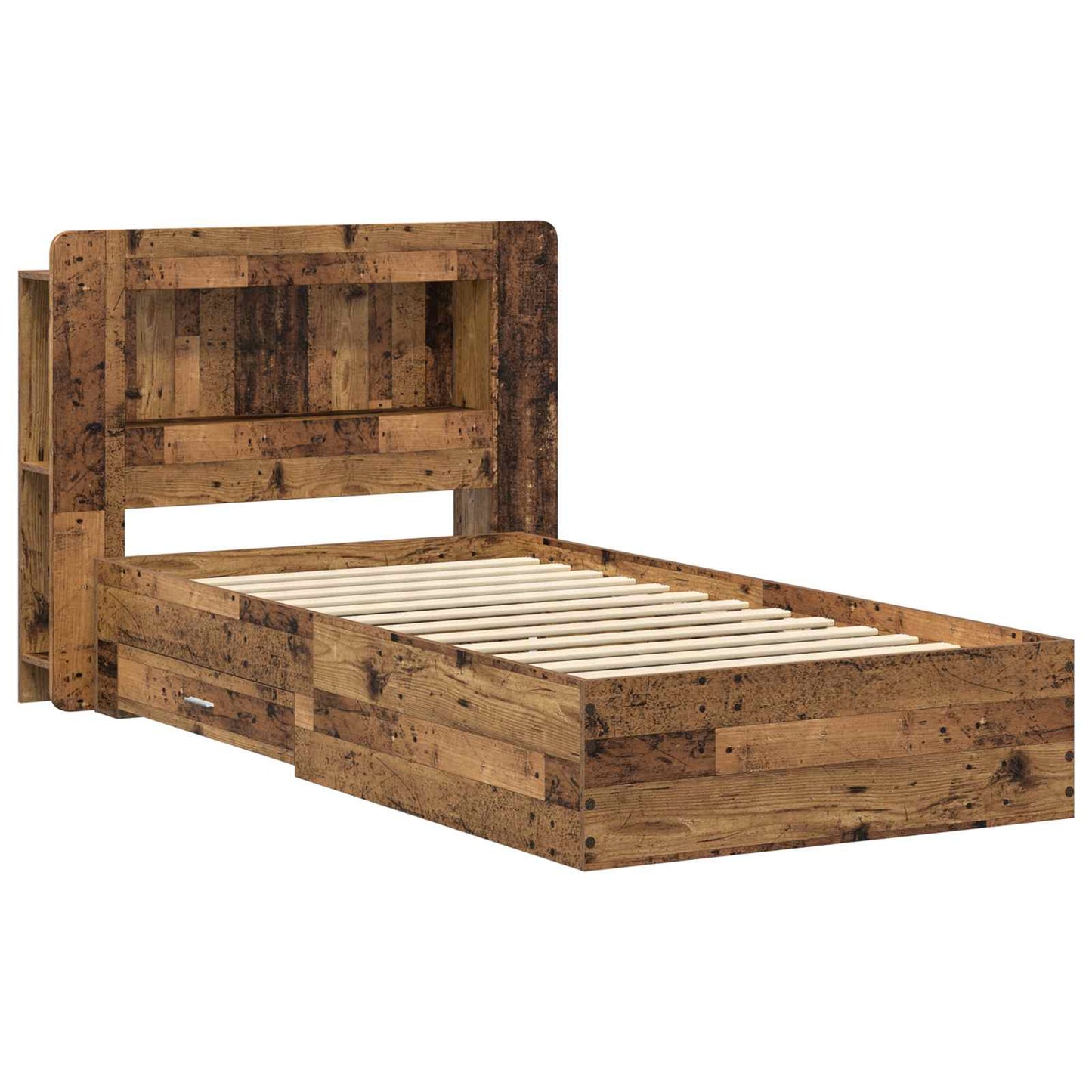 Telaio del letto con storage Legno antico 100 x 200 cm | homemem39