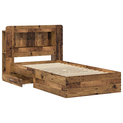Telaio del letto con storage Legno antico 100 x 200 cm | homemem39