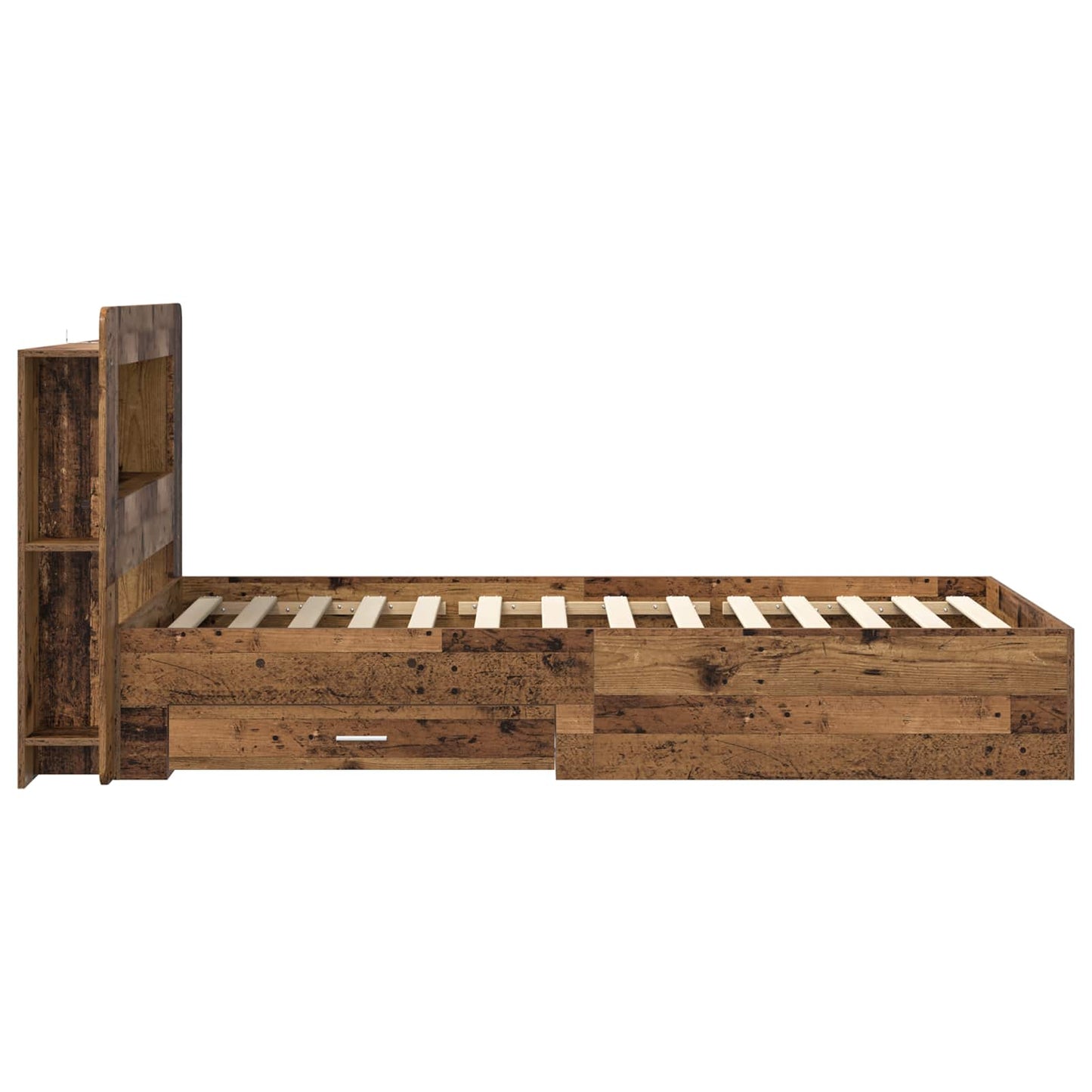 Telaio del letto con storage Legno antico 100 x 200 cm | homemem39