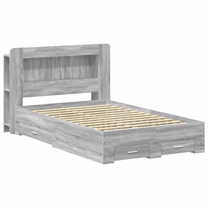 Telaio del letto con storage Sonoma grigio 120 x 190 cm | homemem39