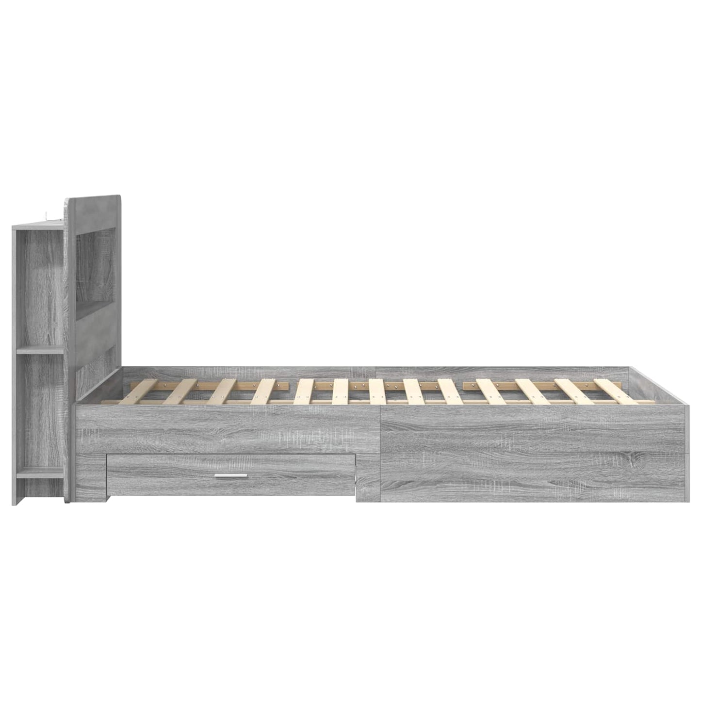 Telaio del letto con storage Sonoma grigio 120 x 190 cm | homemem39