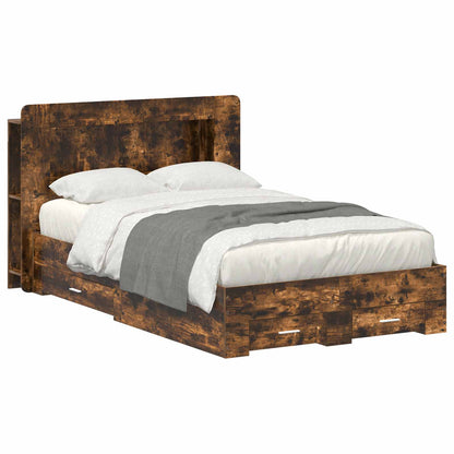 Telaio del letto con storage Rovere Fumo 120 x 190 cm | homemem39