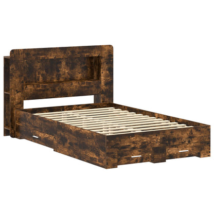 Telaio del letto con storage Rovere Fumo 120 x 190 cm | homemem39