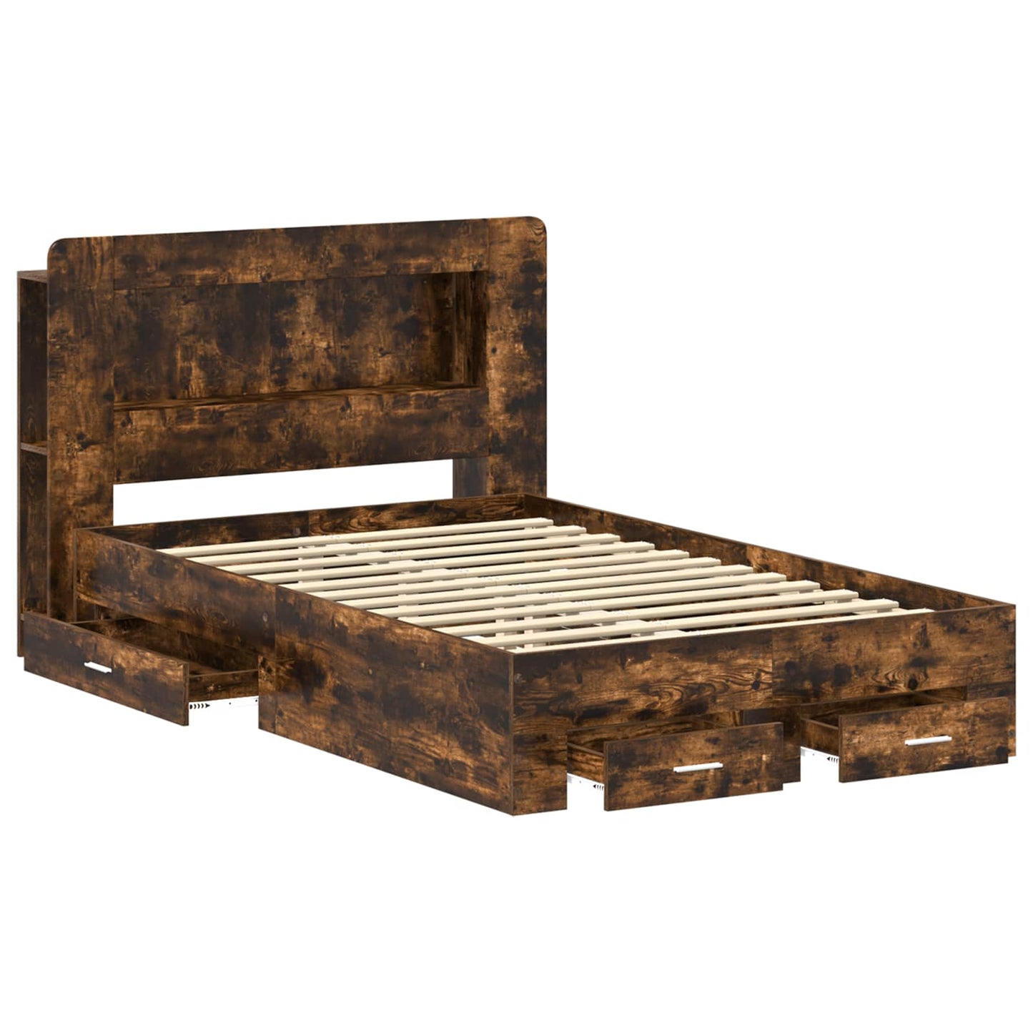Telaio del letto con storage Rovere Fumo 120 x 190 cm | homemem39