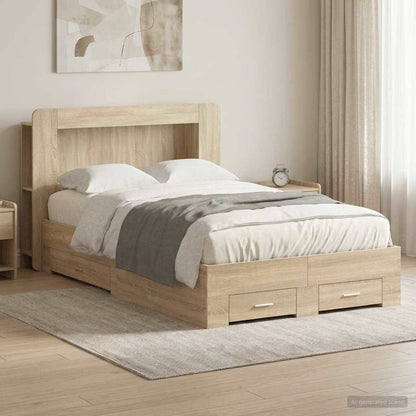 Telaio del letto con storage Rovere Sonoma 120 x 200 cm | homemem39
