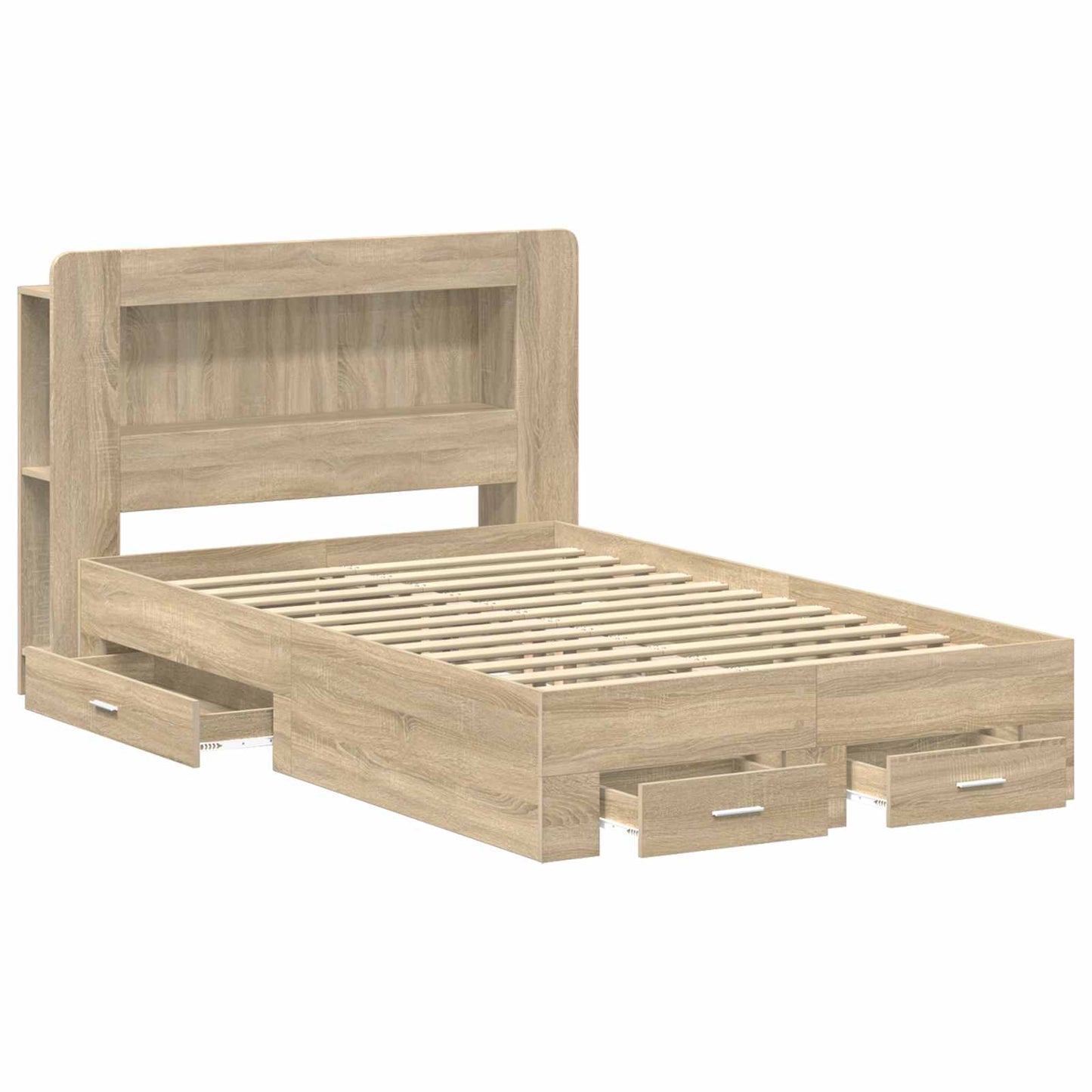Telaio del letto con storage Rovere Sonoma 120 x 200 cm | homemem39