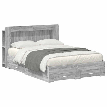Telaio del letto con storage Sonoma grigio 140 x 200 cm | homemem39