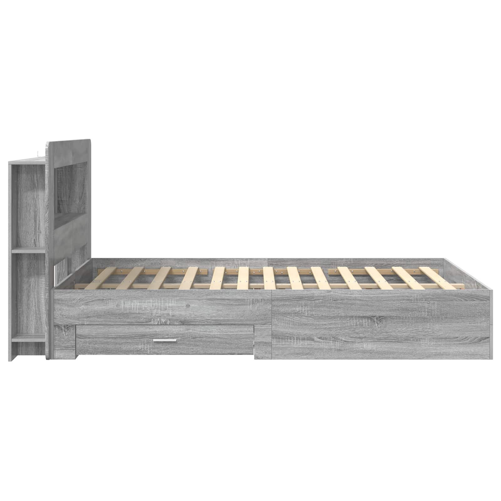 Telaio del letto con storage Sonoma grigio 140 x 200 cm | homemem39