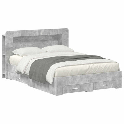 Telaio del letto con storage Grigio Cemento 150 x 200 cm | homemem39