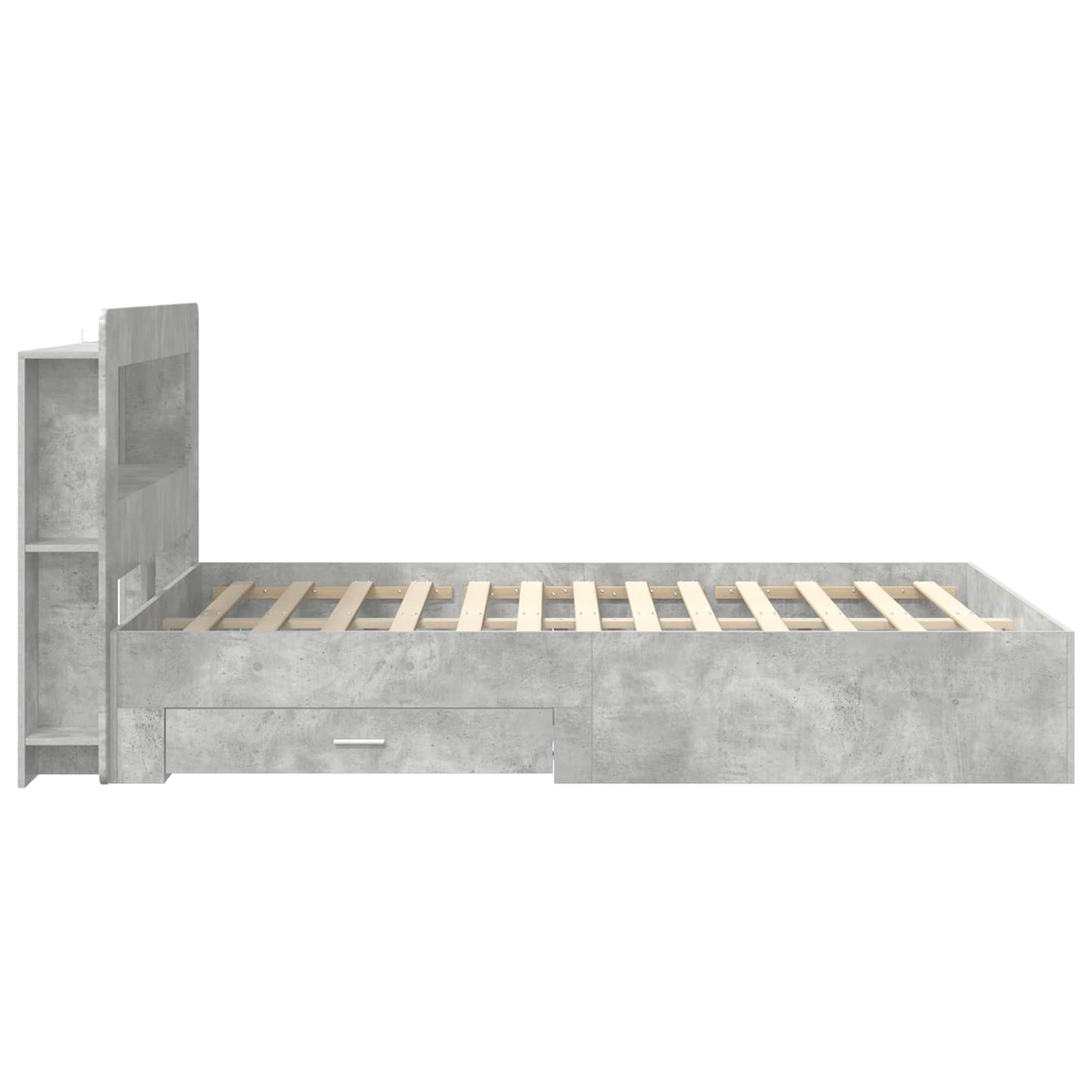 Telaio del letto con storage Grigio Cemento 150 x 200 cm | homemem39