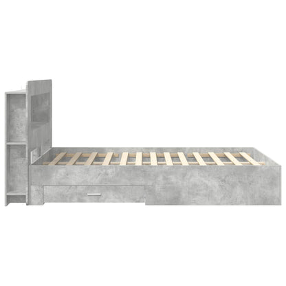 Telaio del letto con storage Grigio Cemento 150 x 200 cm | homemem39