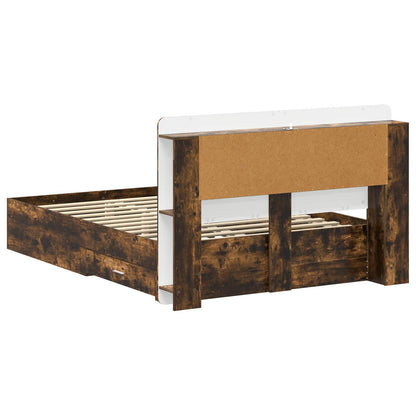 Telaio del letto con storage Rovere Fumo 150 x 200 cm | homemem39