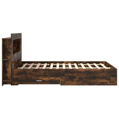 Telaio del letto con storage Rovere Fumo 150 x 200 cm | homemem39