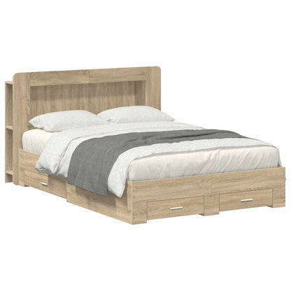 Telaio del letto con storage Rovere Sonoma 150 x 200 cm | homemem39