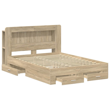 Telaio del letto con storage Rovere Sonoma 150 x 200 cm | homemem39