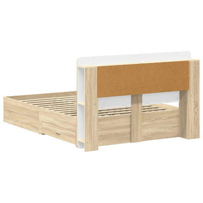 Telaio del letto con storage Rovere Sonoma 150 x 200 cm | homemem39