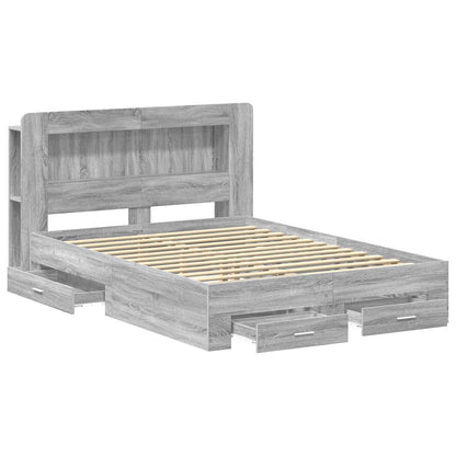 Telaio del letto con storage Sonoma grigio 160 x 200 cm | homemem39