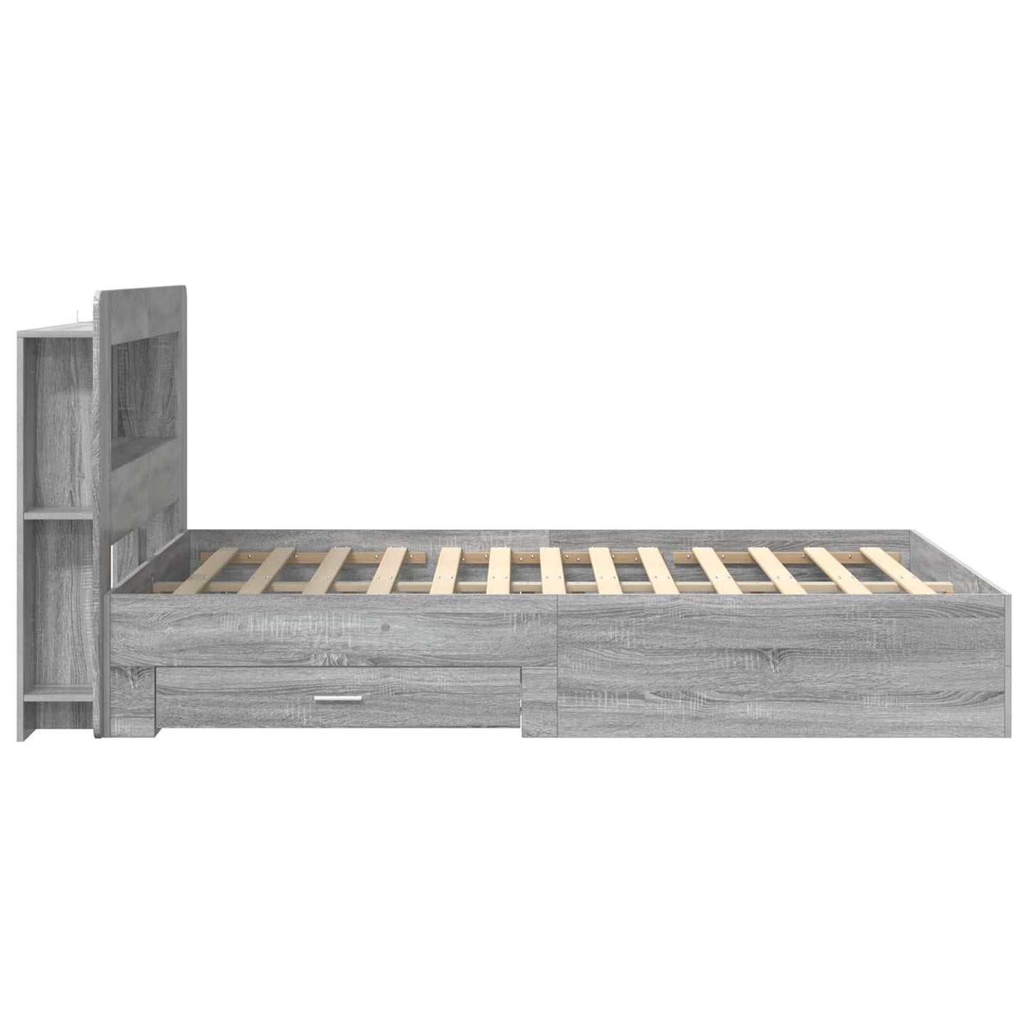 Telaio del letto con storage Sonoma grigio 160 x 200 cm | homemem39