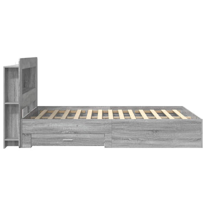 Telaio del letto con storage Sonoma grigio 160 x 200 cm | homemem39