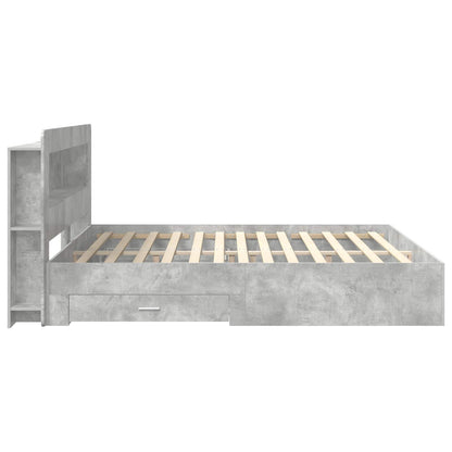Telaio del letto con storage Grigio Cemento 200 x 200 cm | homemem39