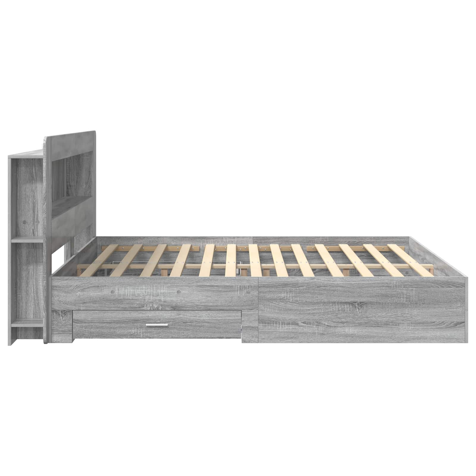 Telaio del letto con storage Sonoma grigio 200 x 200 cm | homemem39