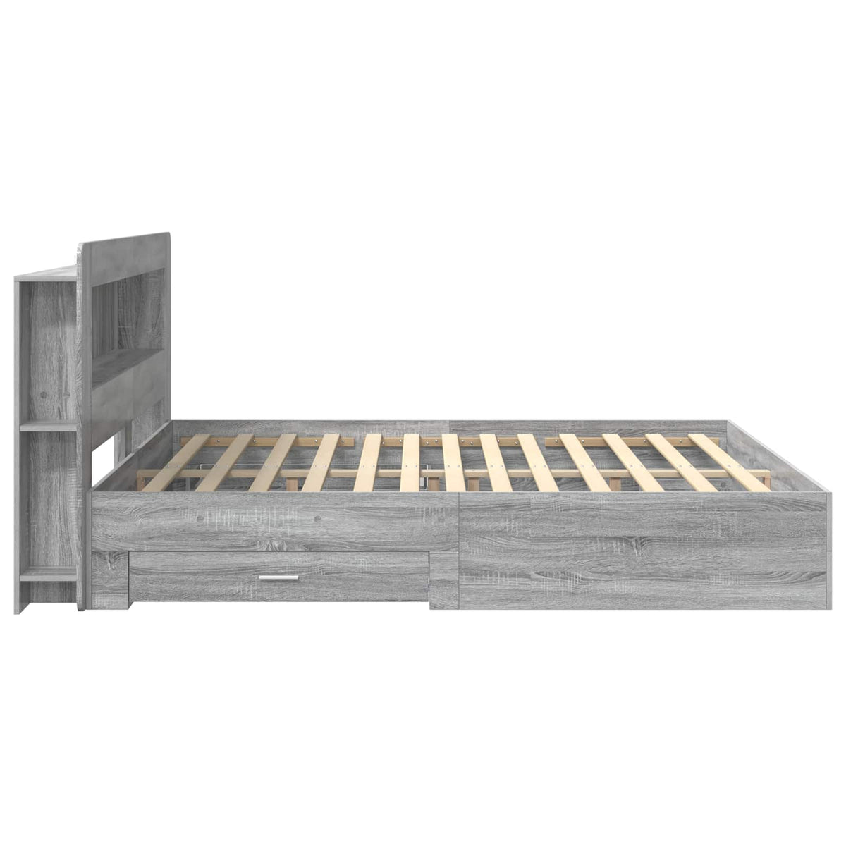 Telaio del letto con storage Sonoma grigio 200 x 200 cm