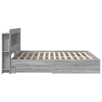 Telaio del letto con storage Sonoma grigio 200 x 200 cm