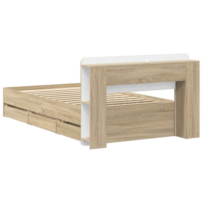 Telaio del letto con storage Rovere Sonoma 75 x 190 cm | homemem39