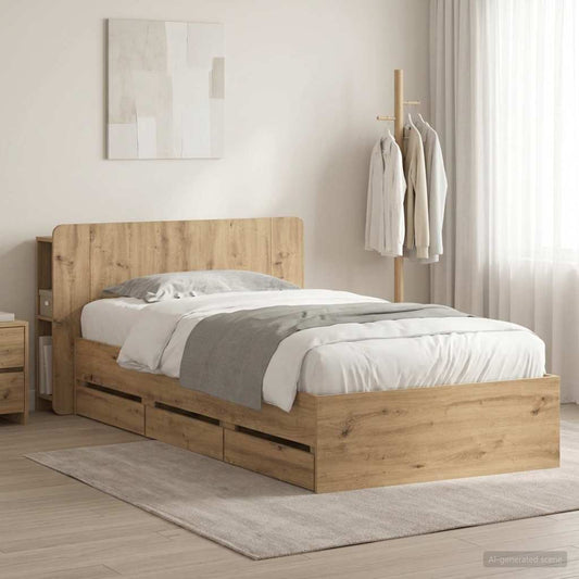 Telaio del letto con storage Rovere Artigianale 80 x 200 cm | homemem39