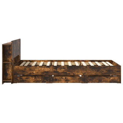 Telaio del letto con storage Rovere Fumo 80 x 200 cm | homemem39