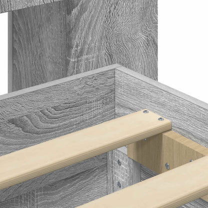 Telaio del letto con storage Sonoma grigio 100 x 200 cm | homemem39