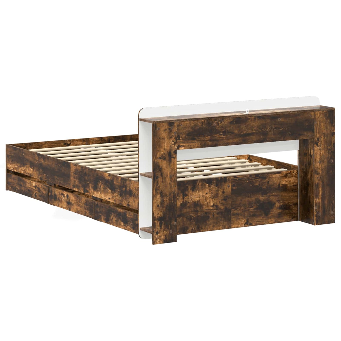 Telaio del letto con storage Rovere Fumo 120 x 190 cm | homemem39