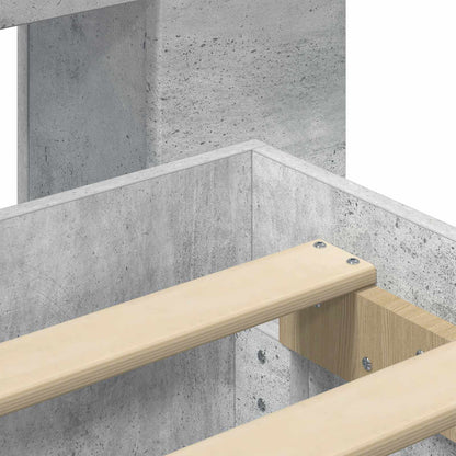Telaio del letto con storage Grigio Cemento 150 x 200 cm | homemem39