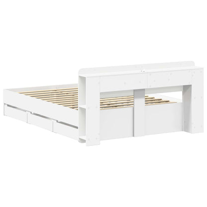Telaio del letto con storage con testiera Bianco 150 x 200 cm | homemem39