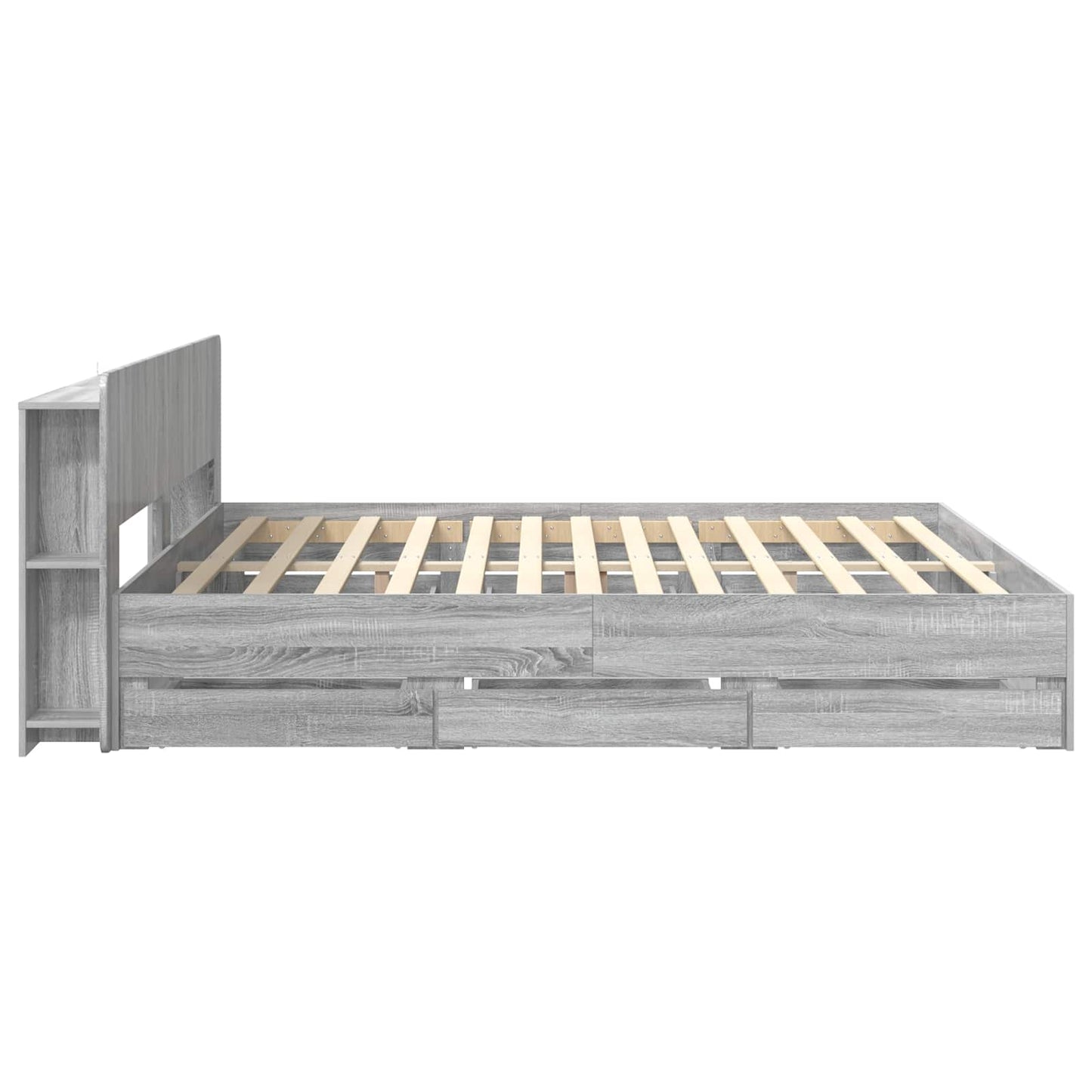 Telaio del letto con storage Sonoma grigio 180 x 200 cm | homemem39
