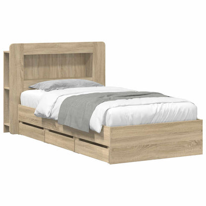 Telaio del letto con storage Rovere Sonoma 75 x 190 cm | homemem39