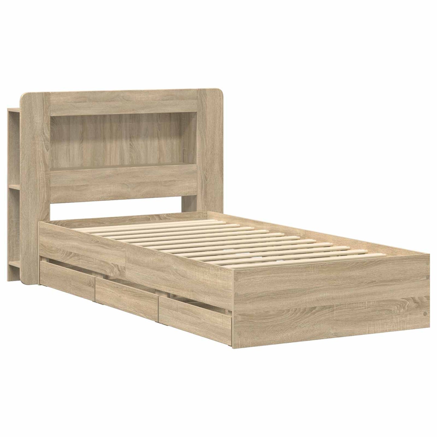 Telaio del letto con storage Rovere Sonoma 75 x 190 cm | homemem39