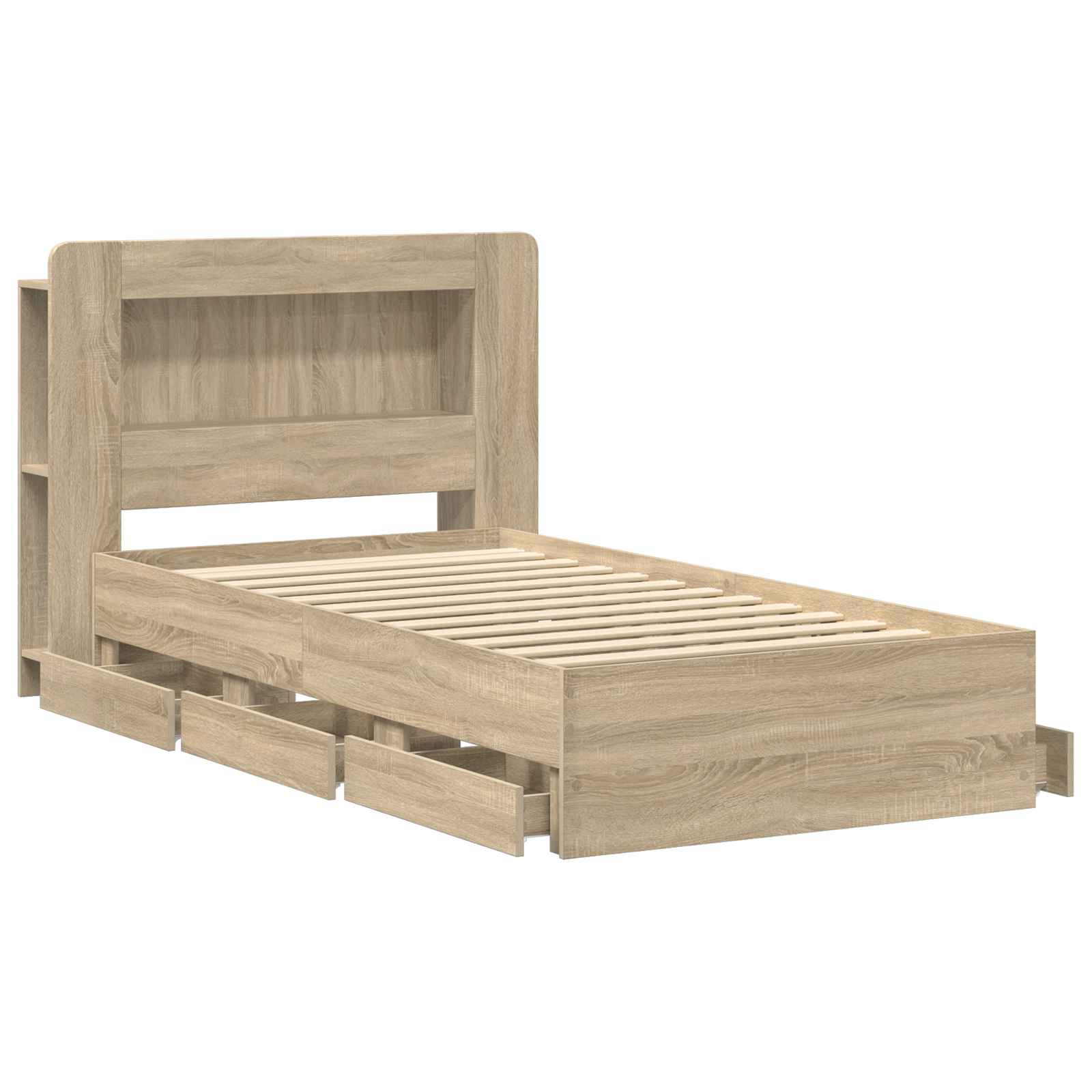 Telaio del letto con storage Rovere Sonoma 75 x 190 cm | homemem39