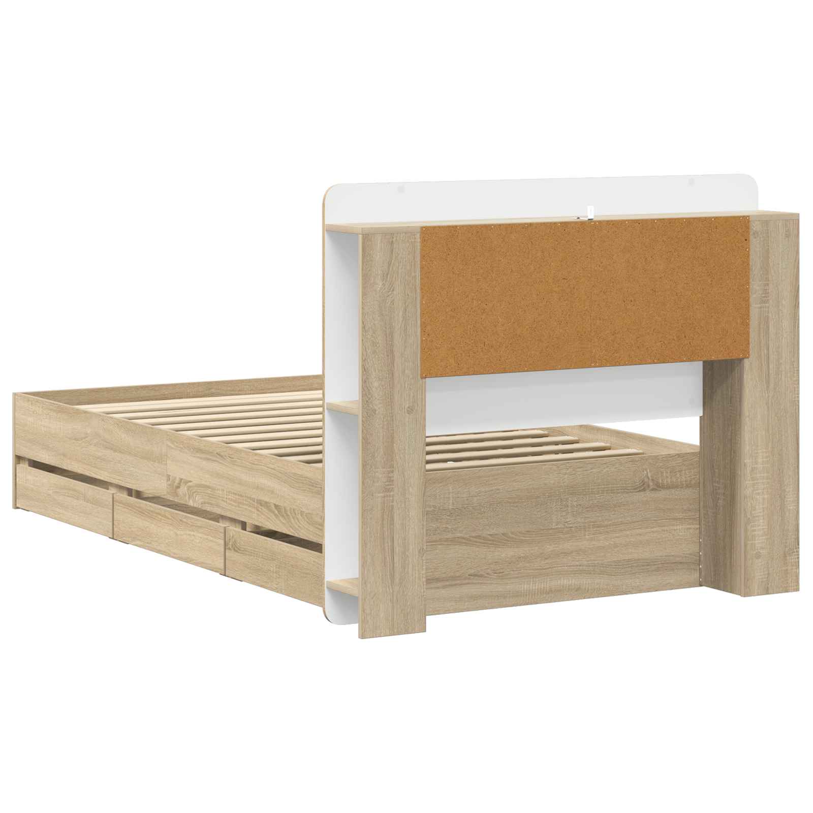 Telaio del letto con storage Rovere Sonoma 75 x 190 cm | homemem39