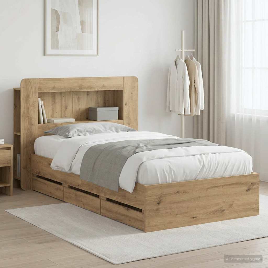 Telaio del letto con storage Rovere Artigianale 80 x 200 cm | homemem39