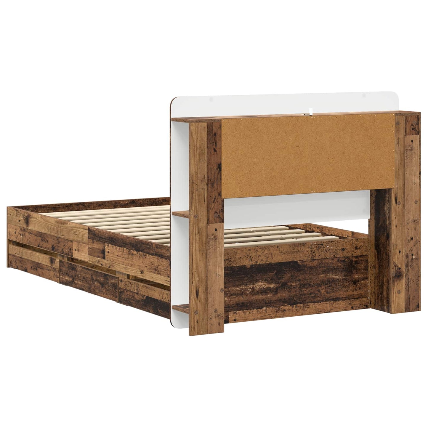 Telaio del letto con storage Legno antico 80 x 200 cm | homemem39