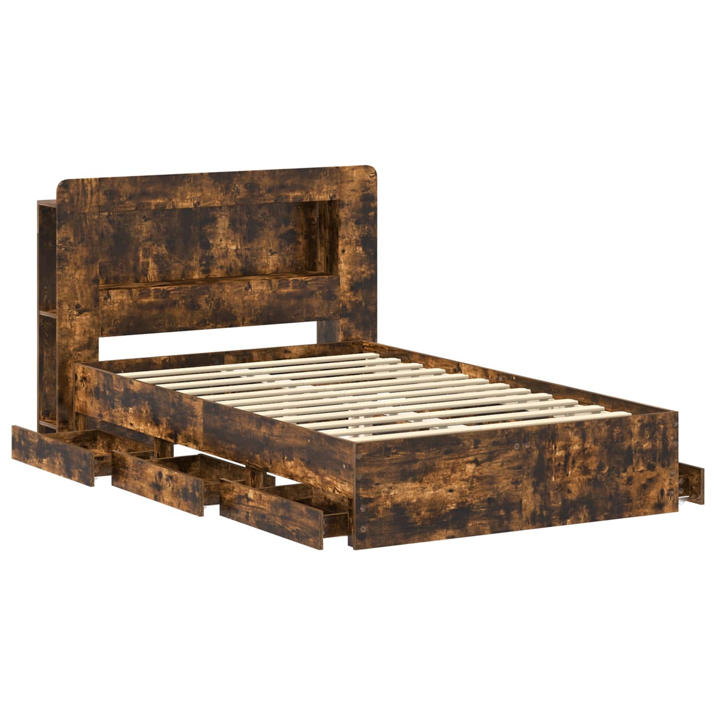 Telaio del letto con storage Rovere Fumo 120 x 190 cm | homemem39