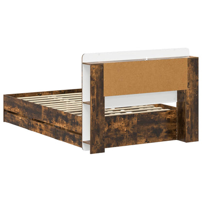 Telaio del letto con storage Rovere Fumo 120 x 190 cm | homemem39