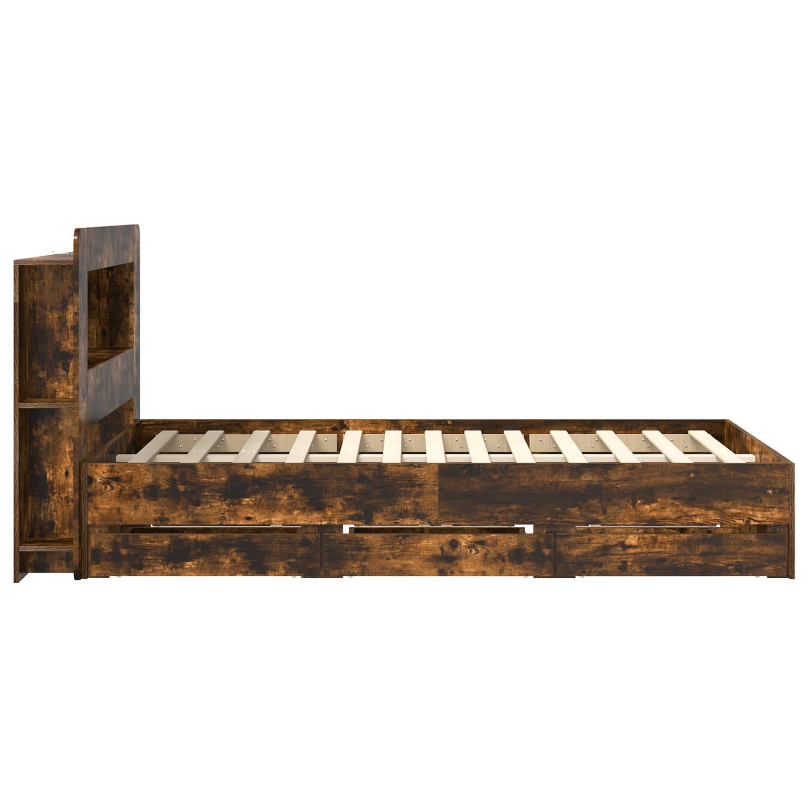 Telaio del letto con storage Rovere Fumo 120 x 190 cm | homemem39
